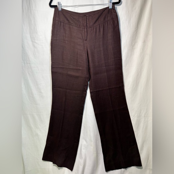 Worthington Pants - Brown Wide-Leg Linen Pants